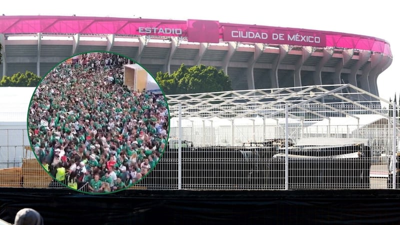 ¡Ya hay caos! Colapsan filtros de acceso en el Estadio Ciudad de México previo al arranque del Mundial 2026