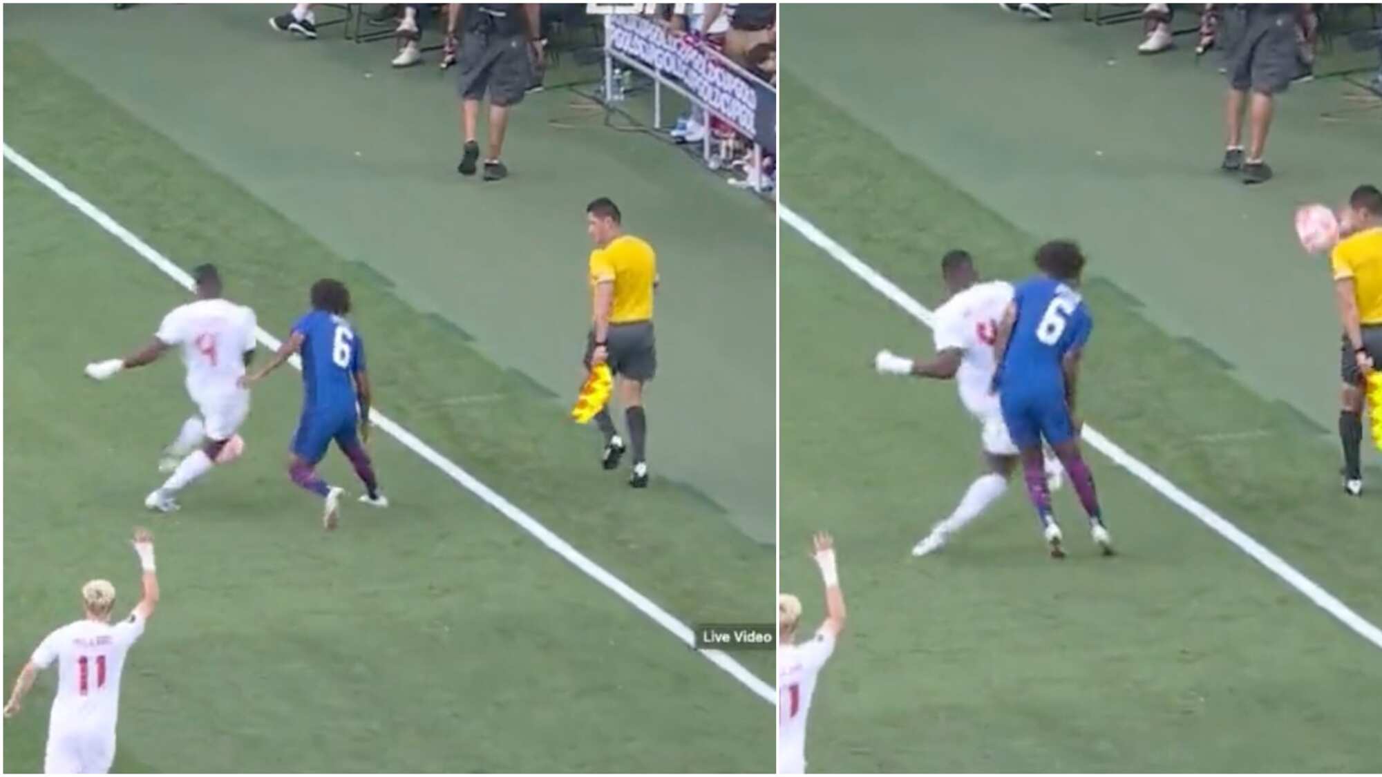 árbitro mexicano balonazo