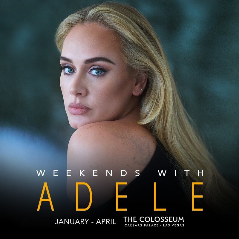 ‘Weekends With Adele’ será en el teatro Colosseum en el mundialmente famoso Caesars Palace en Las Vegas desde enero hasta abril.