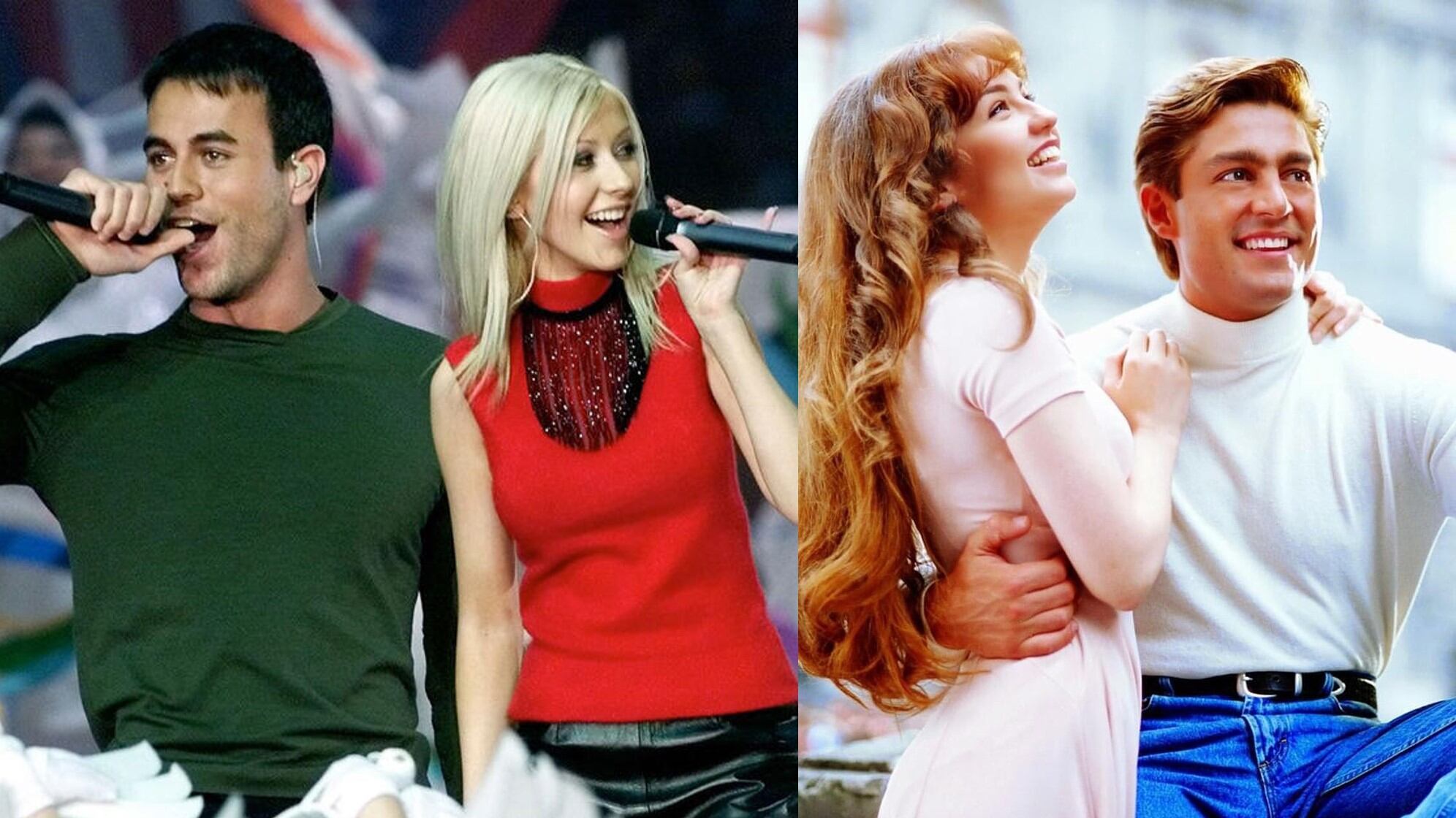 Thalía y Fernando Colunga, Enrique Iglesias y Christina Aguilera, y otros romances que quizás no recuerdes