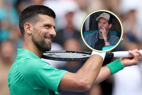 Messi impulsa a Djokovic desde las gradas del Miami Open