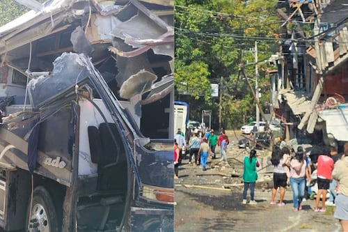 Camión de pasajeros pierde el control y destruye autos y viviendas en Edomex; hay lesionados