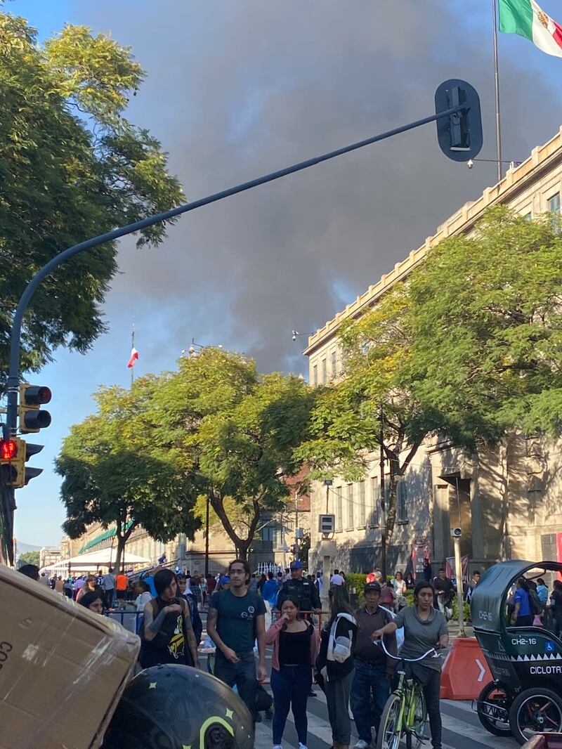 Incendio en el Centro Histórico