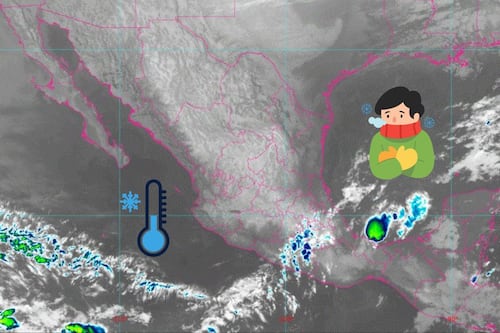 Frente frío 23 congelará a México a días de Navidad con temperaturas de hasta -10 grados
