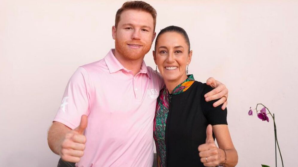 Canelo Álvarez expresó abiertamente su apoyo a la candidata de Morena.