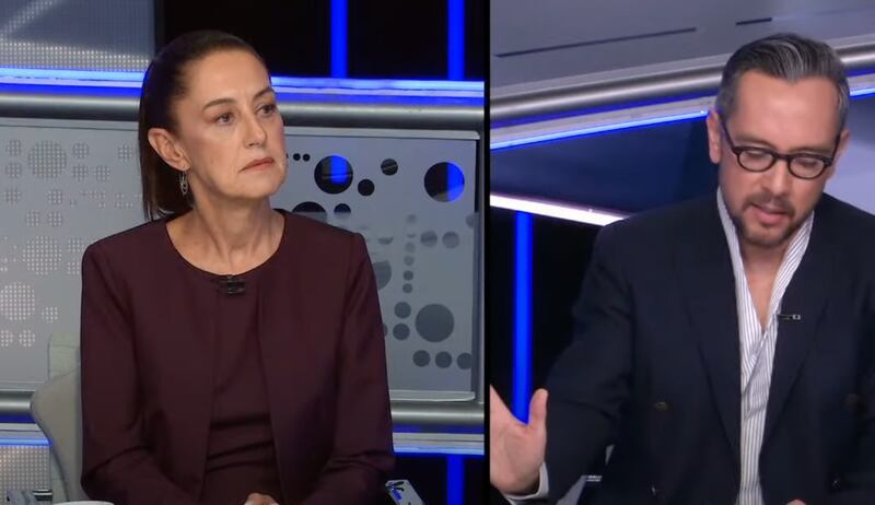 En el debate de Tercer Grado, Sheinbaum respondió a las preguntas de los periodistas.