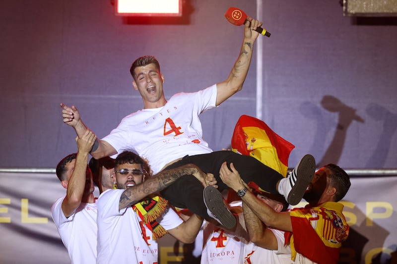 Celebración de la Selección española