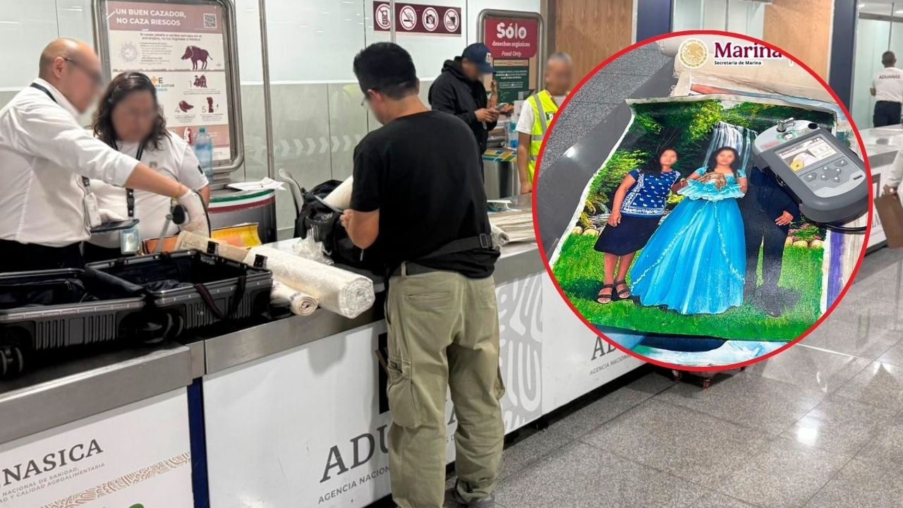 Aseguran cocaína en el AICM