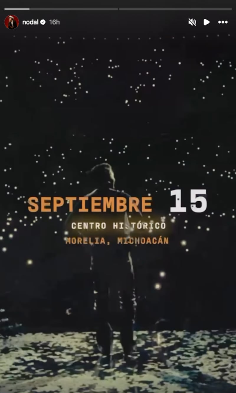 Historia de Christian Nodal en Instagram