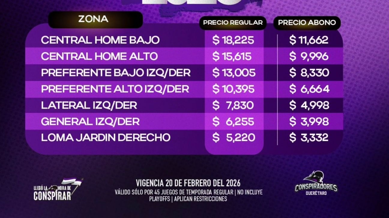 Conspiradores inician venta de abonos