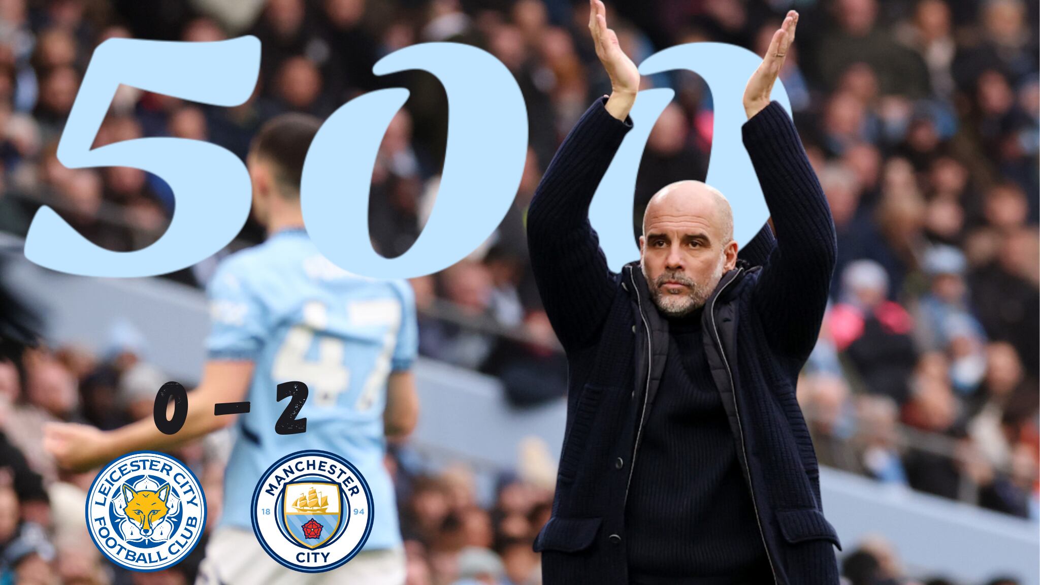 Pep Guardiola logra ganar en su partido 500 como entrenador