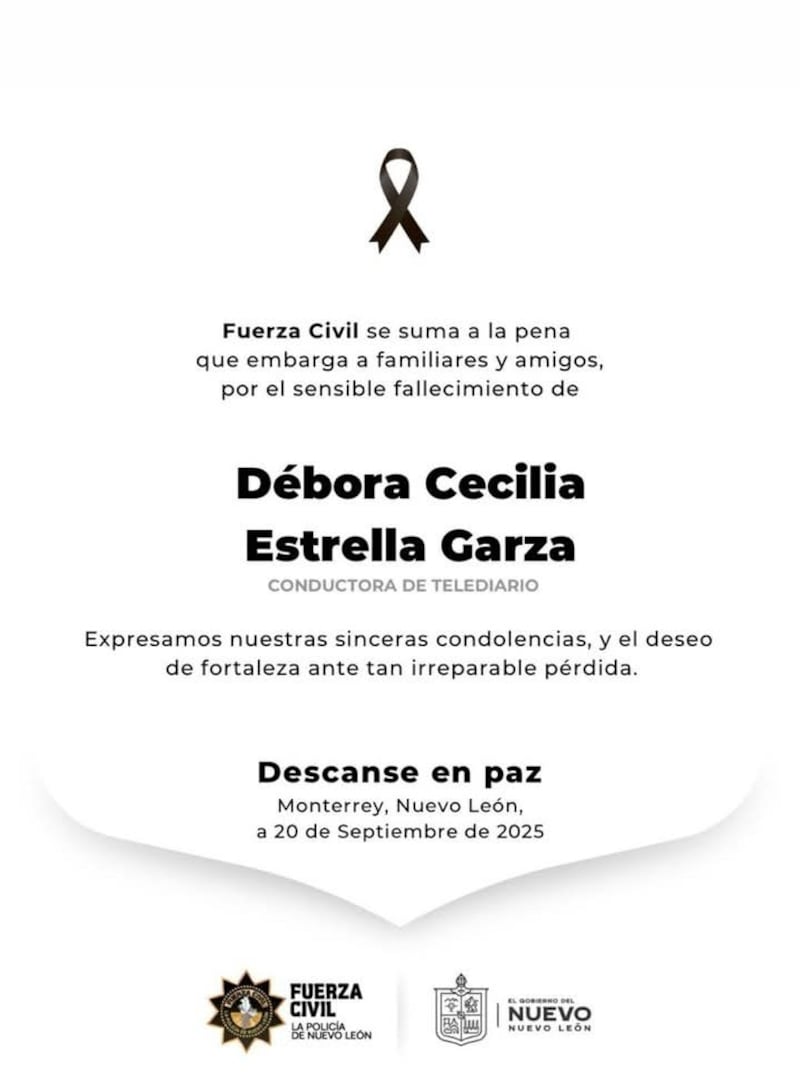 Fuerza Civil se unió a la pena que embarga amigos, familiares y compañeros.