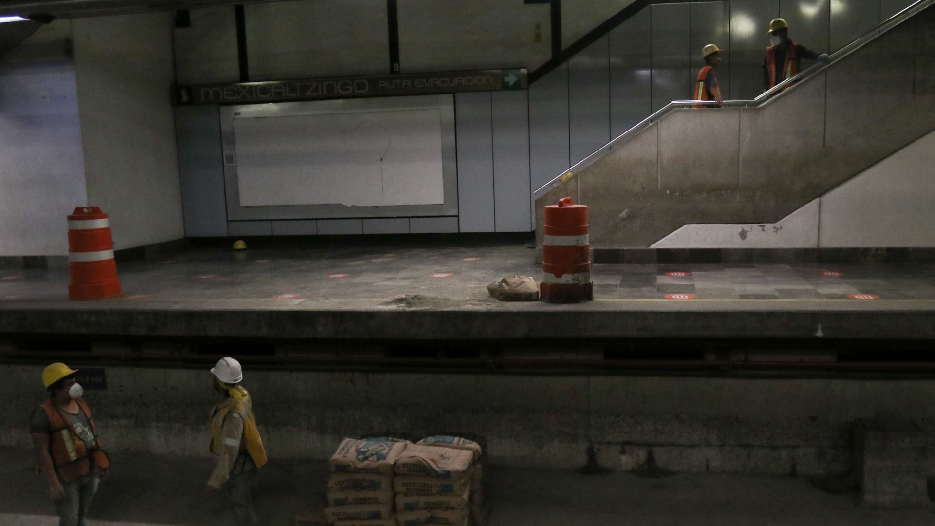 Trabajos de rehabilitación en la Línea 12 del Metro CDMX. Foto: Cuartoscuro