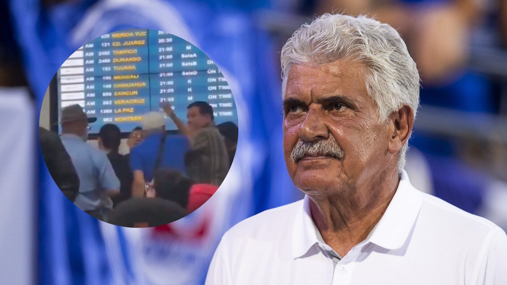Tuca ferretti estalló en pleno aeropuerto.