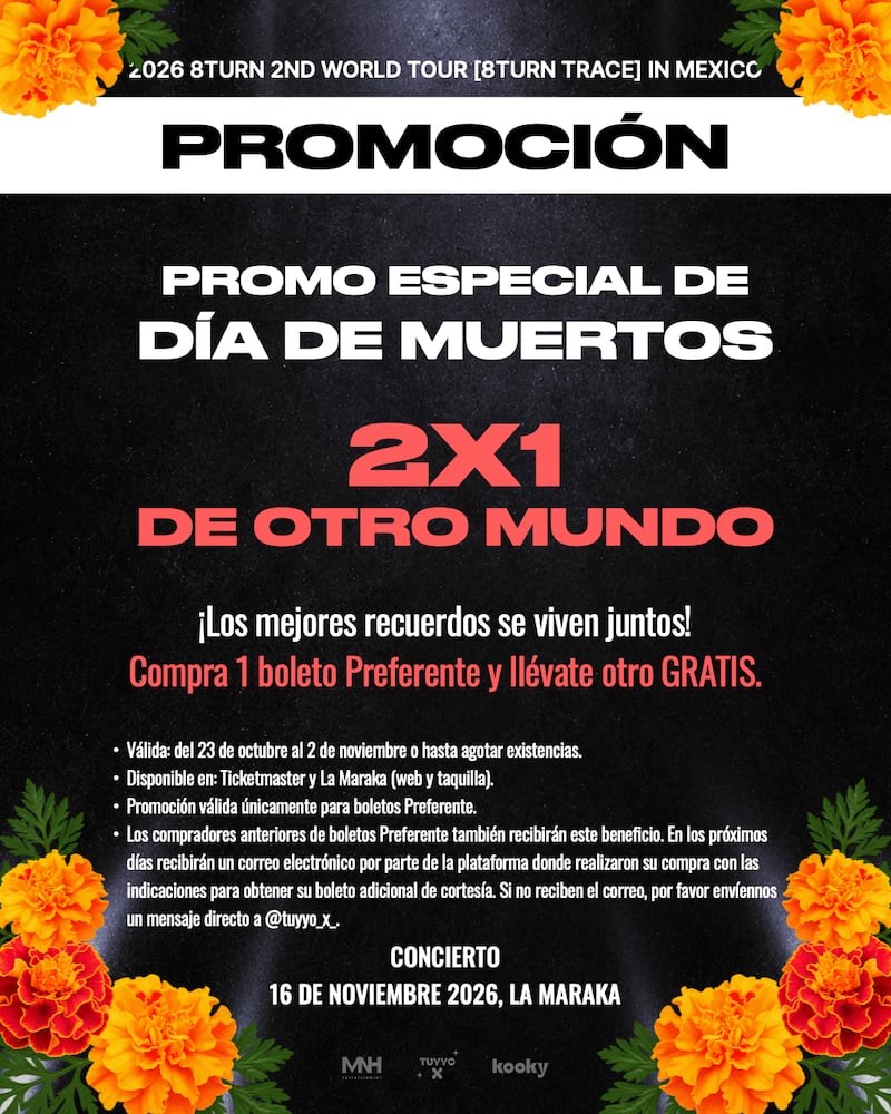 8TURN llega a CDMX con boletos 2x1: fecha, precios y cómo ganar acceso al Soundcheck