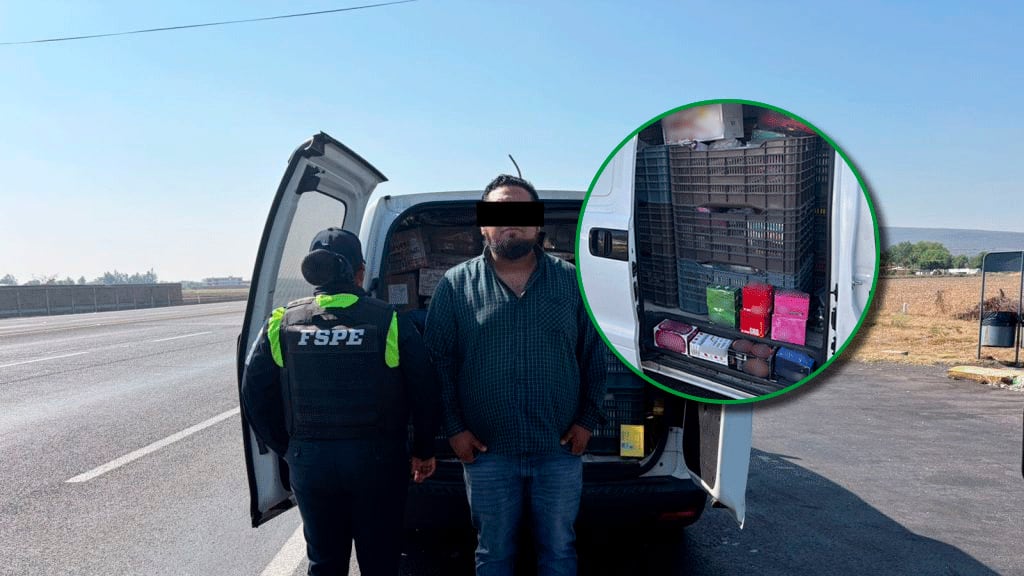 Elementos de la Policía Estatal de Caminos aseguraron una camioneta que transportaba juguetes sexuales sin documentación legal en la autopista Salamanca–Morelia.