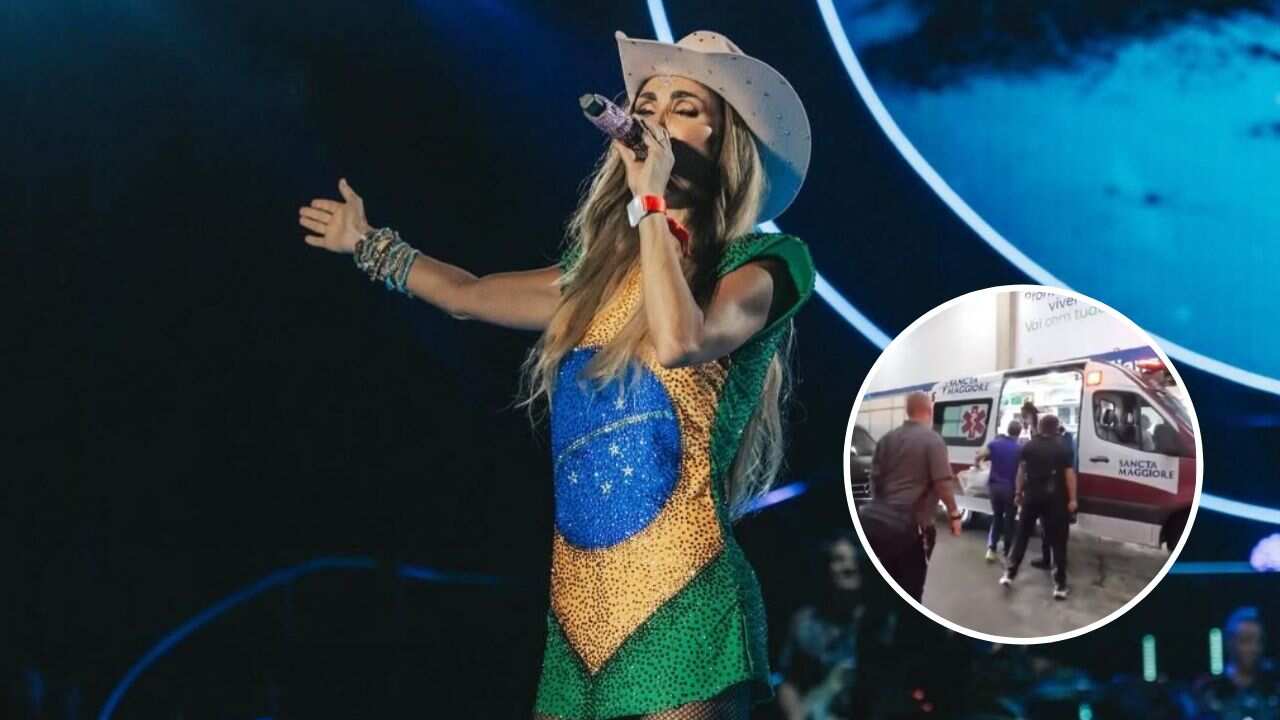 Anahí abandona concierto en ambulancia tras complicaciones de salud