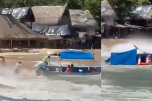 Puerto Vallarta: Embarcación se vuelca; pasajeros ignoraron alerta por el huracán “Priscilla” (VIDEO)