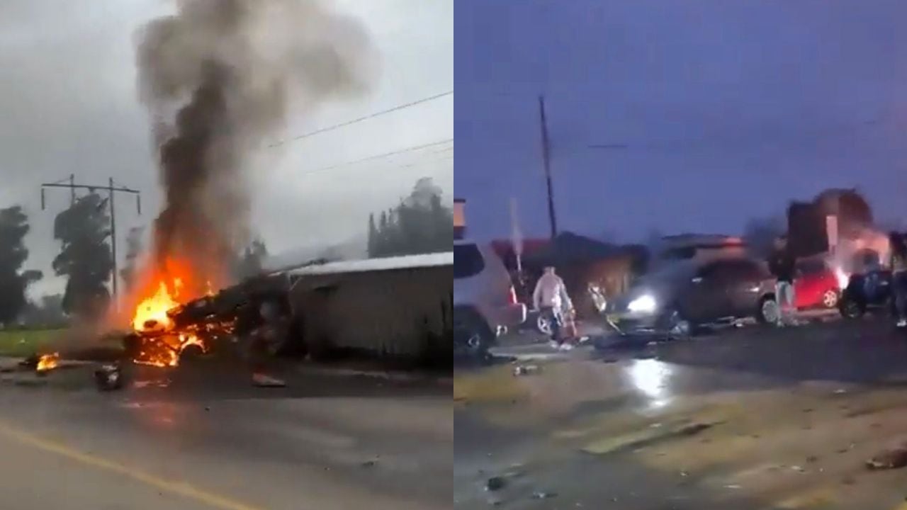 Choque masivo en Colombia