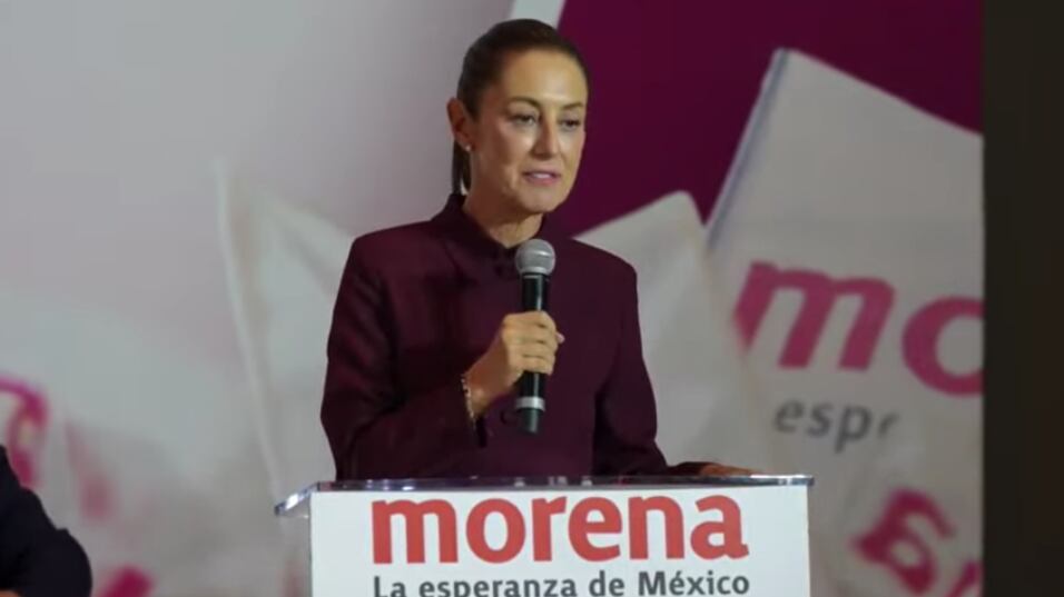 Claudia Sheinbaum durante el evento de su registro como aspirante a líder de la Defensa de la 4T.