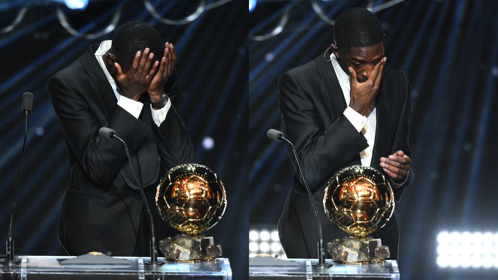Dembélé lloró tras ganar el Balón de Oro 2025.