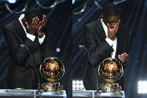 VIDEO: Dembélé rompe en llanto tras ganar el Balón de Oro, “es impresionante lo que estoy viviendo”