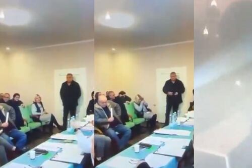Concejal lanza 3 granadas durante reunión en Ucrania