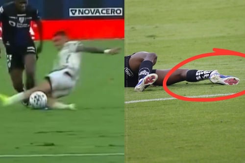 Video: Así fue la brutal entrada que le rompió el tobillo a Jean Pierre Arroyo en pleno partido