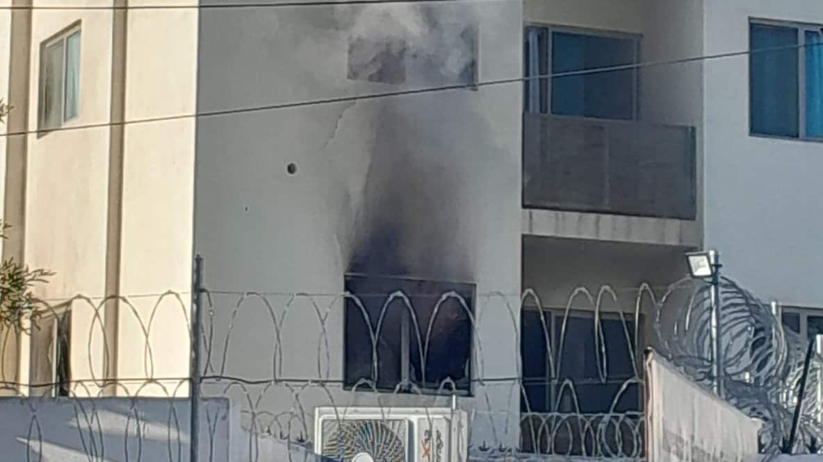 Las dos personas heridas fueron trasladadas a un hospital