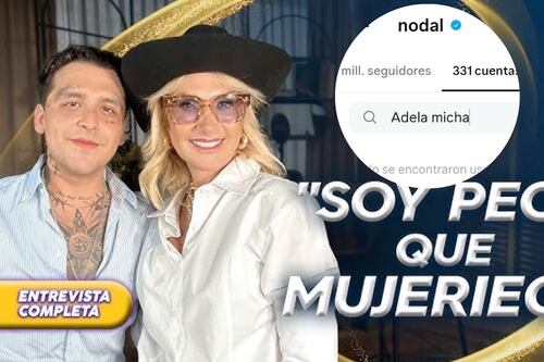 Christian Nodal deja de seguir a Adela Micha en Instagram; ¿se pelearon por entrevista donde menciona a Cazzu?