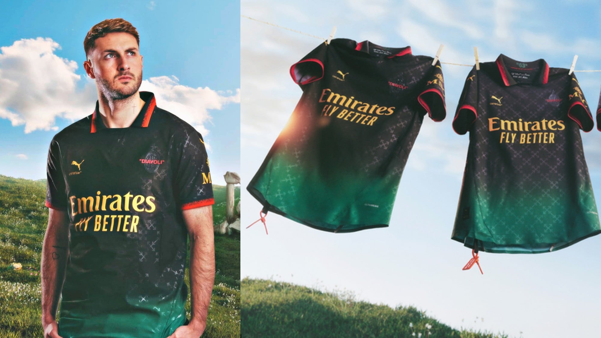 Santiago Giménez modela la nueva camiseta del Milan