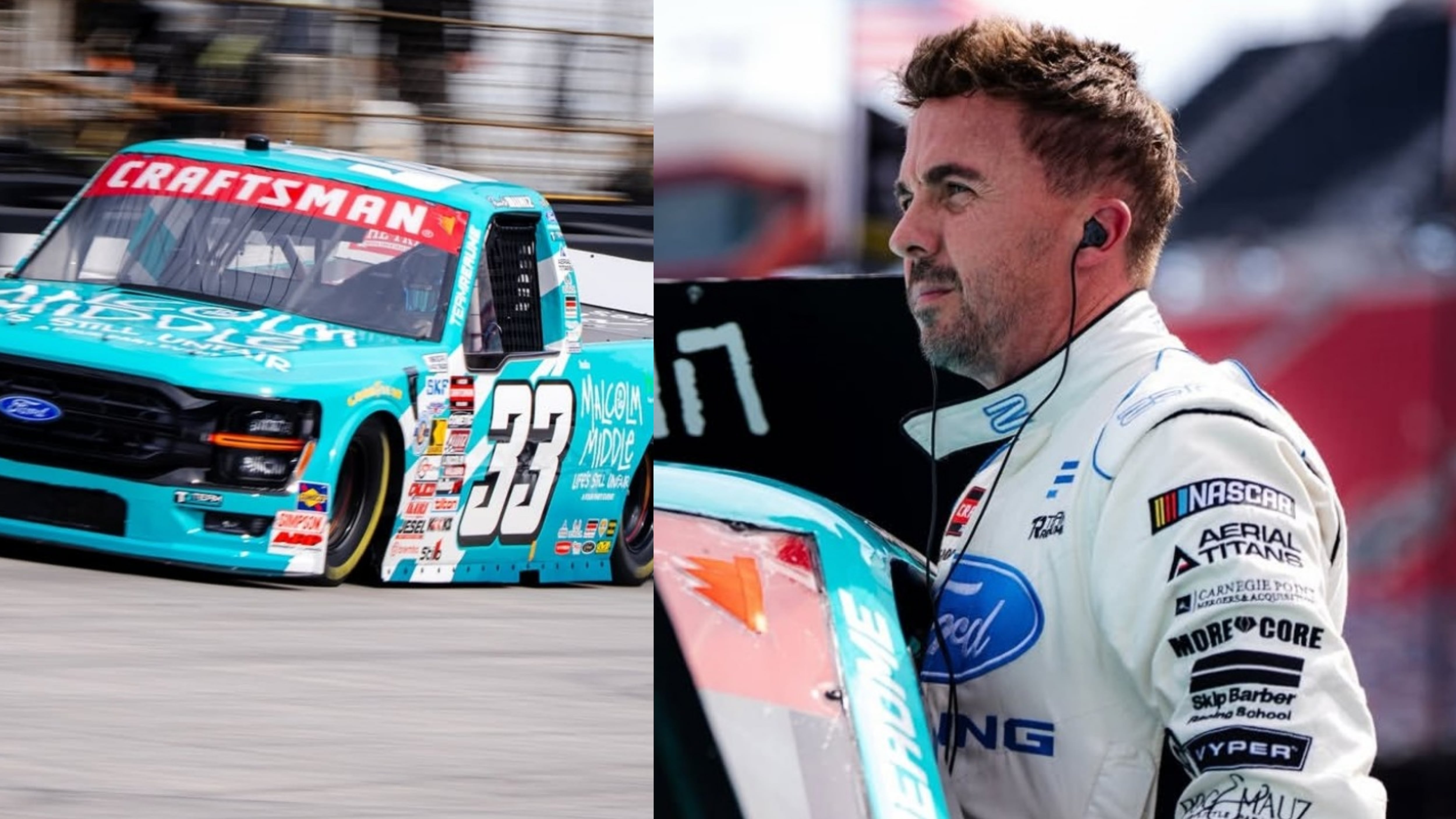 Frankie Muniz sufrió accidente en la NASCAR.