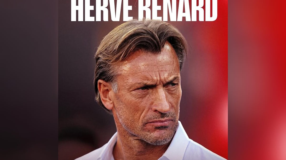 Así se anunció en redes sociales el ingreso de Hervé Renard como nuevo DT de Túnez.