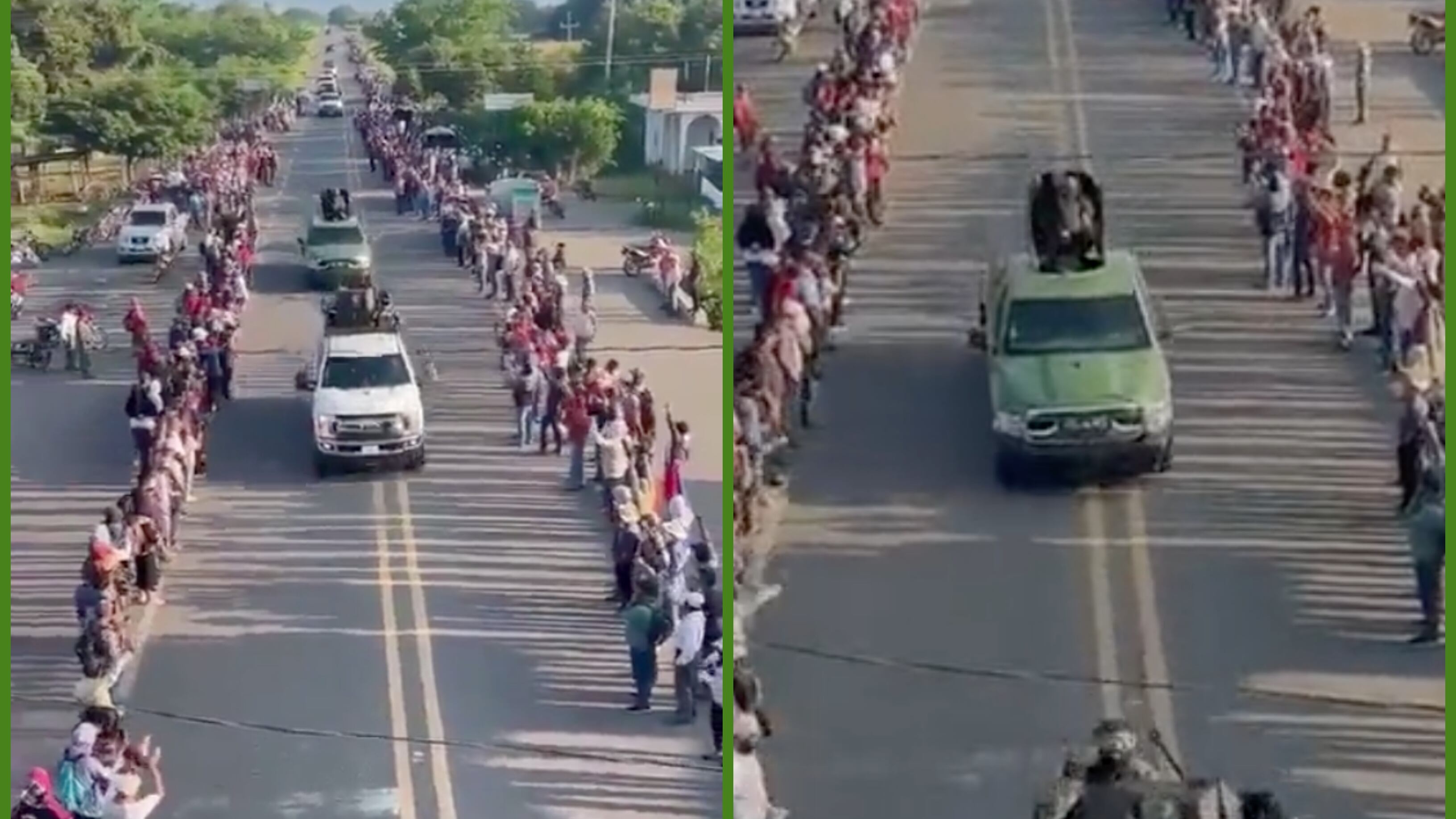 Los pobladores recibieron entre aplausos a los miembros del crimen. (Especial)