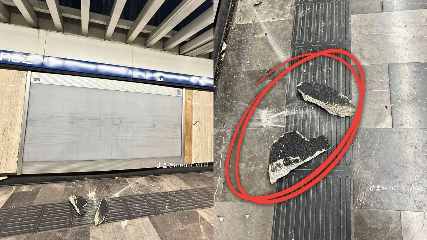Techo del Metro se cae en la estación Pino Suárez