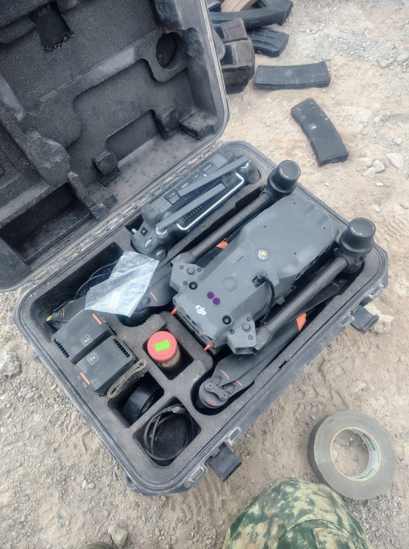 Dron confiscado por la Sedena