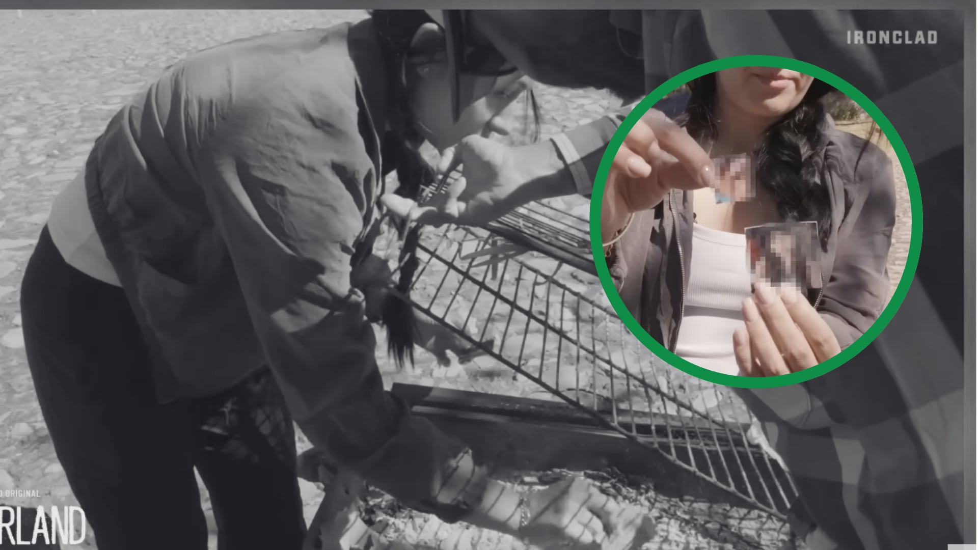 En su video, Szulc muestra cómo las imágenes aparecieron entre ceniza dentro de un asador exterior