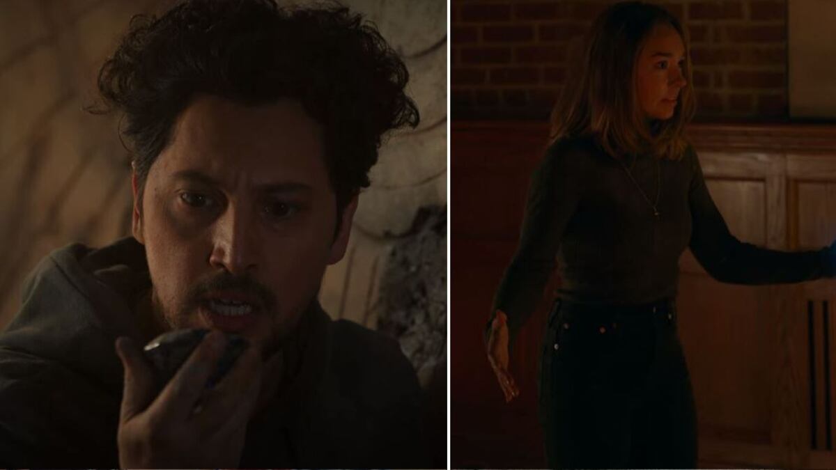 Eagan y Angelina con el zafiro omega en 'Manifest'