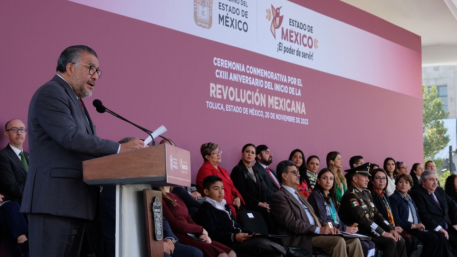 “Nunca más un gobierno sin mexiquenses”: Horacio Duarte en el 113 aniversario de la Revolución Mexicana