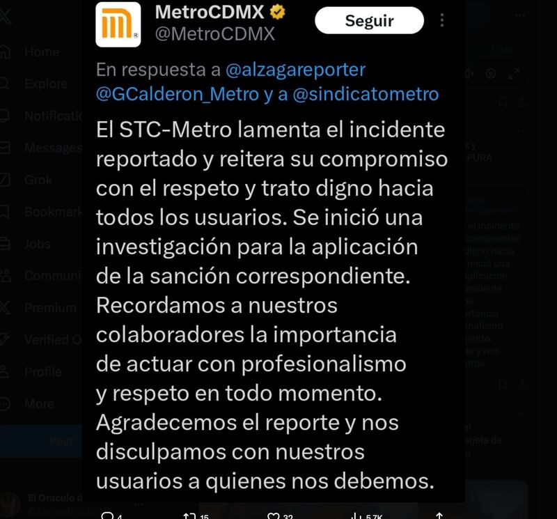 X del STC Metro