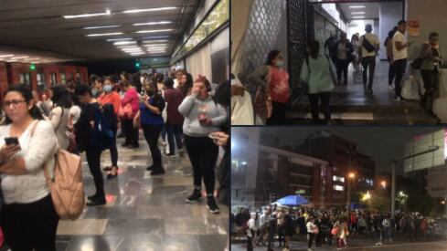 Usuarios reportan caos en la Línea 3 del Metro.