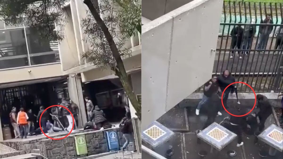Encapuchados folpena a alumnos y maestros de la Fac de Contaduría y Administración de la UNAM.