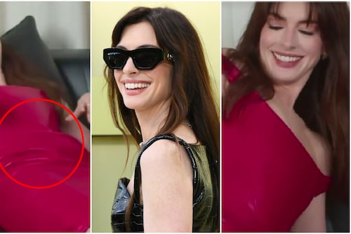 “La moda no debería torturarte”: Video de Anne Hathaway quitándose apretado corset, desata preocupación
