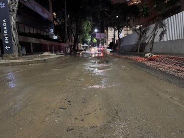 Enormes baches convierten calles de Polanco en una 'zona de guerra'