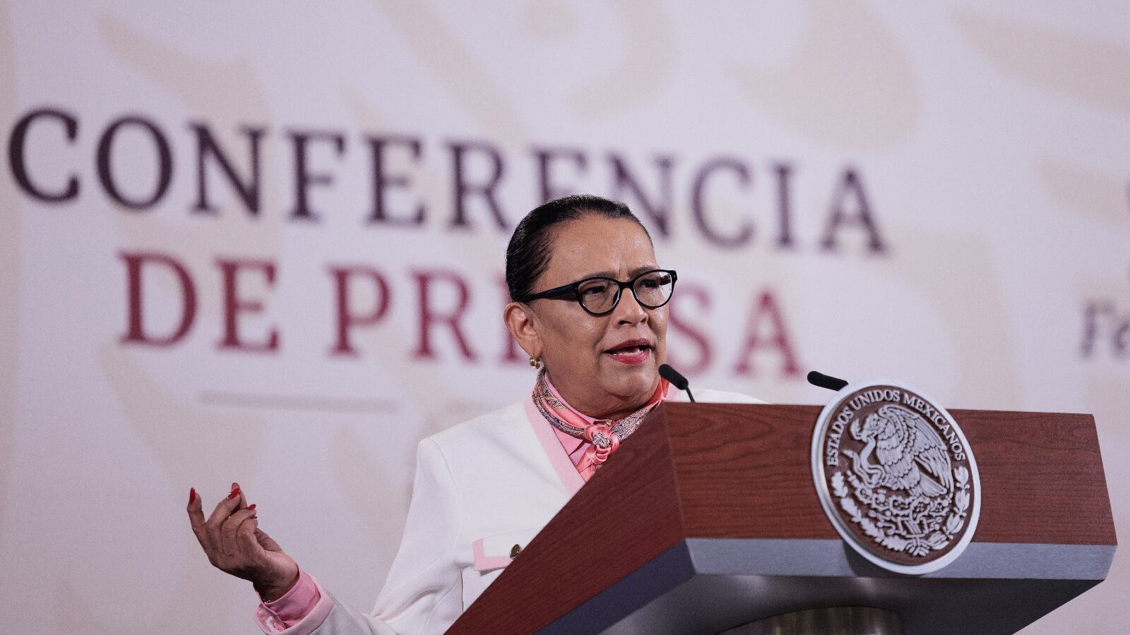 Rosa Icela Rodríguez, titular de la Secretaría de Seguridad y Protección Ciudadana