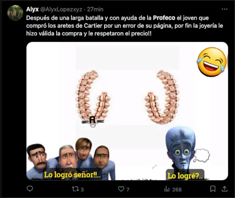 Profeco recibe elogios en redes tras victoria en demanda contra Cartier por error en precio de aretes