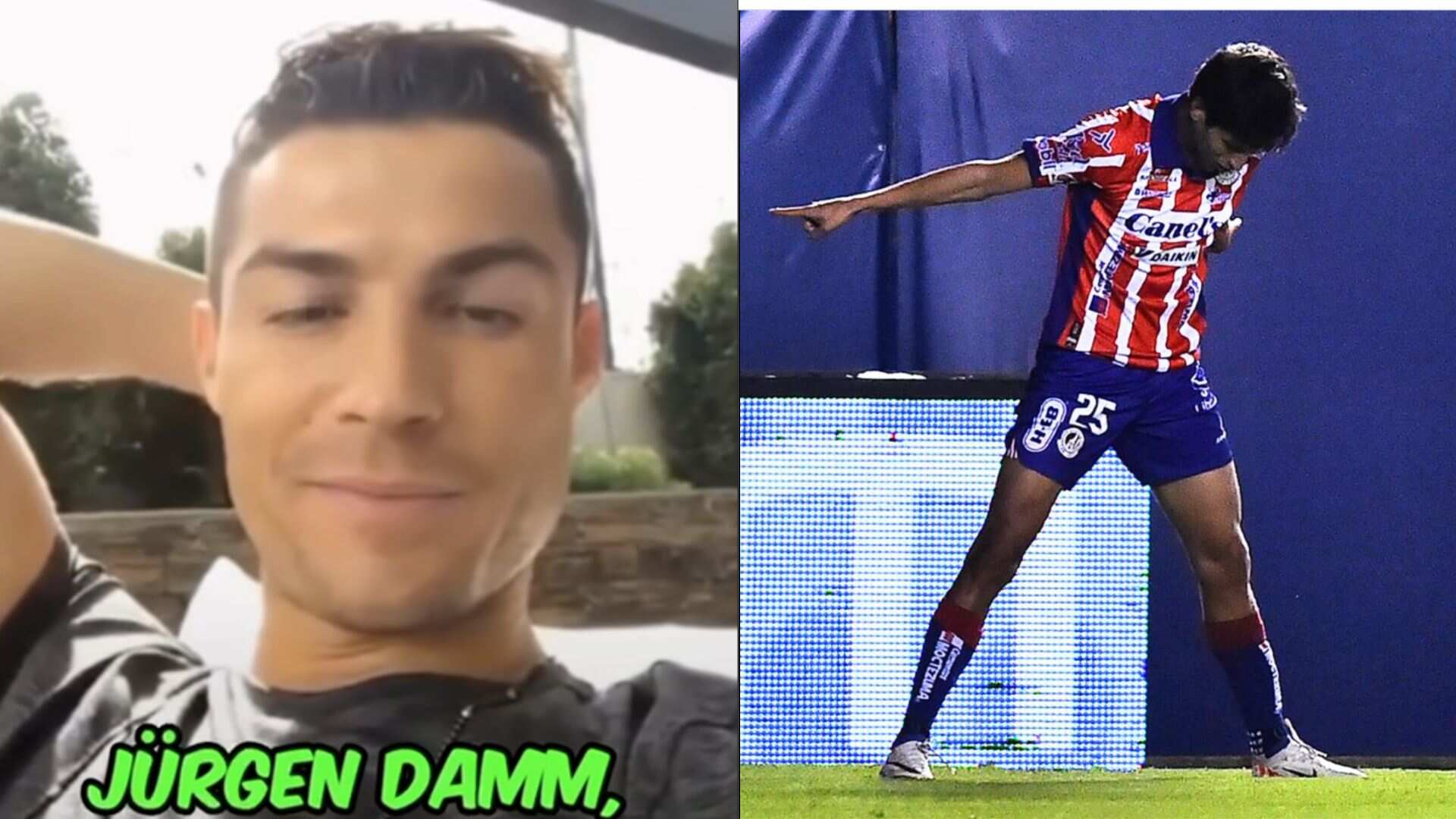 Cristiano Ronaldo de IA felicita a Jurgen Damm