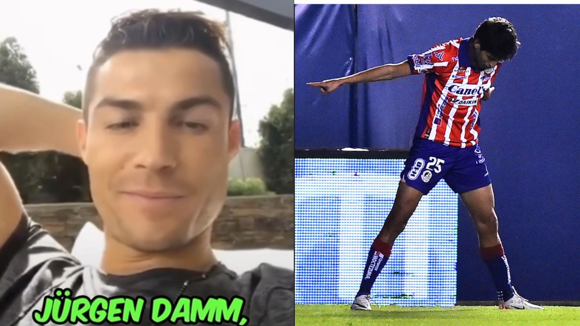 Cristiano Ronaldo de IA felicita a Jurgen Damm