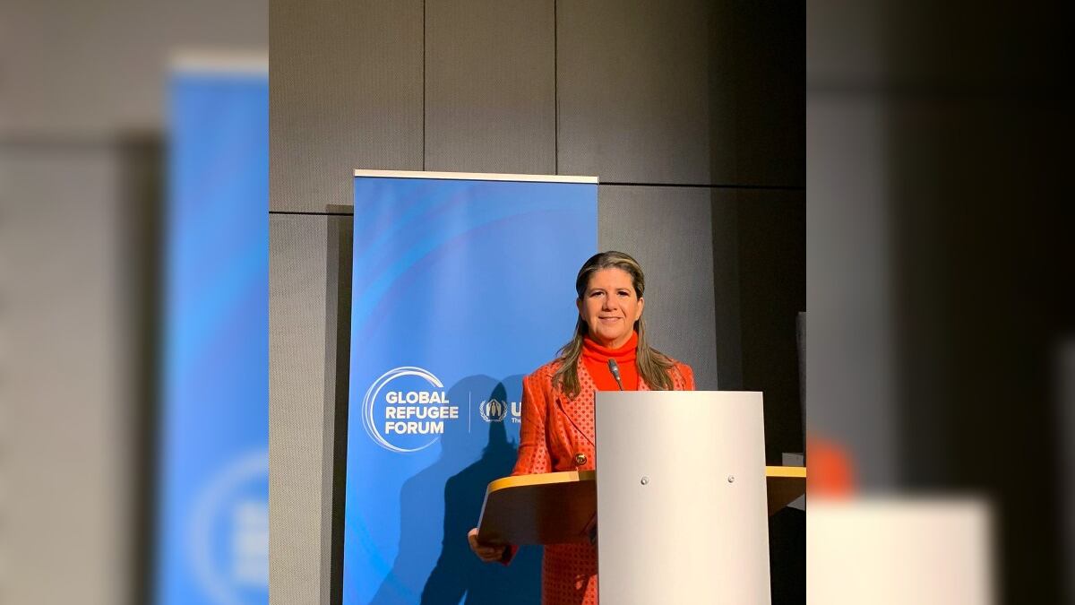 Martha Herrera participa en el Foro Mundial sobre los Refugiados en Suiza.