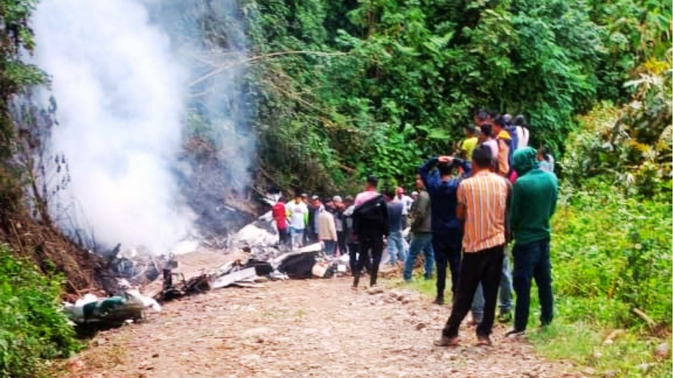 Fotos y video del desplome de avioneta en Chiapas